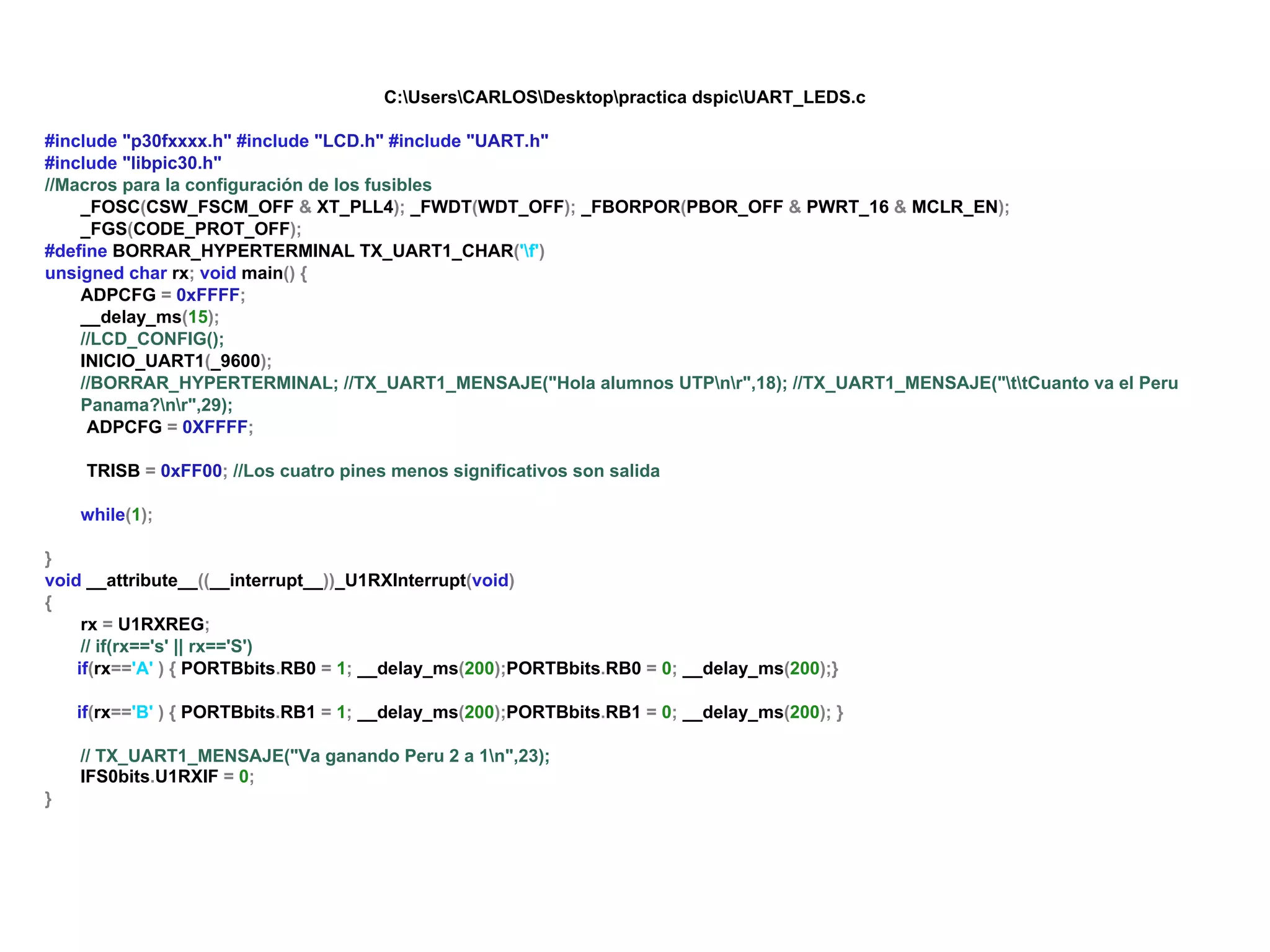 COMUNICACION SERIAL DSPIC30F3014 Y MATLAB | PPT