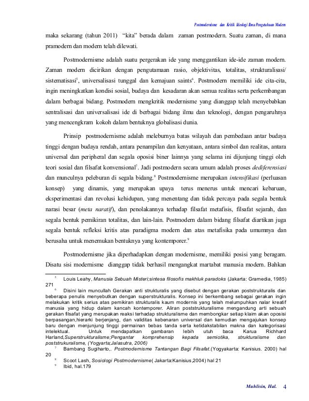 Uas filsafat-ilmupostmodernisme-dan-kritik-ilmu-pengetahuan