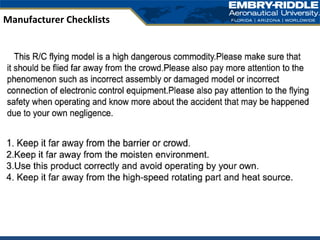 Manufacturer Checklists
 