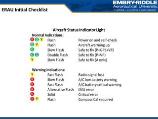 ERAU Initial Checklist
 