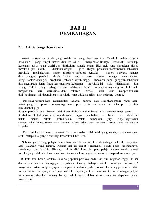 Makalah Bahaya Rokok