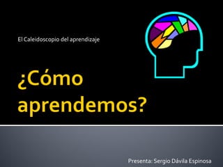 El Caleidoscopio del aprendizaje
Presenta: Sergio Dávila Espinosa
 