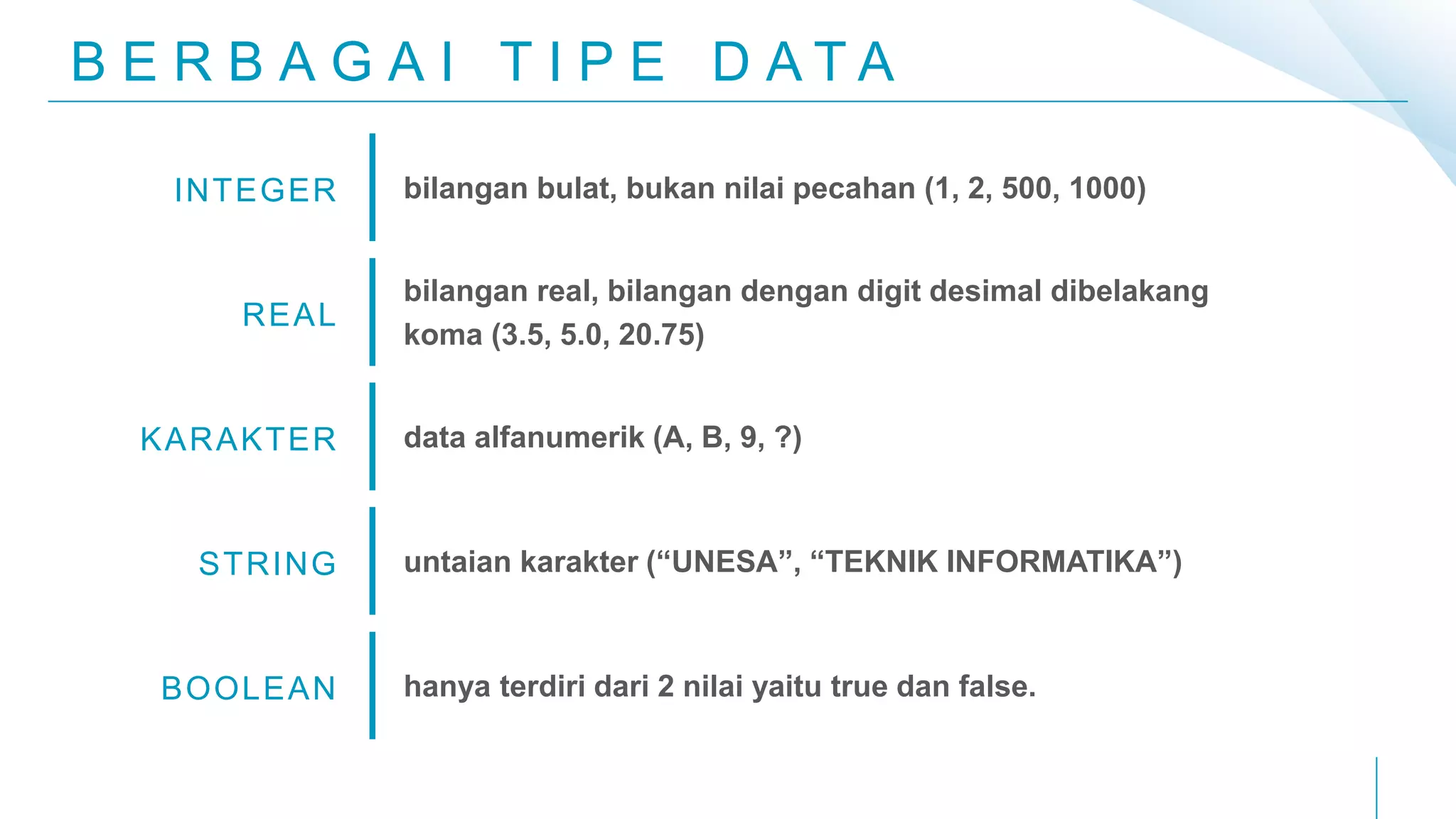 DASAR - DASAR ALGORITMA | PPTX