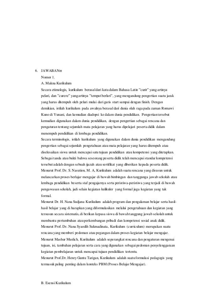 Uas pengembangan kurikulum