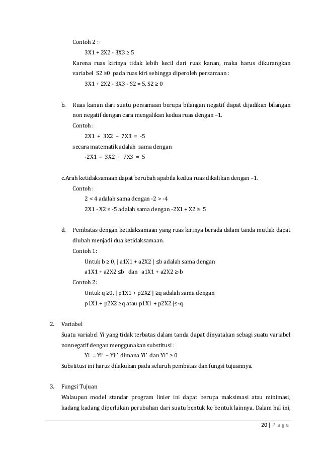 12++ Contoh soal materi riset operasional info