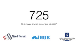 725Як виглядає стартап-екосистема в Україні?
 