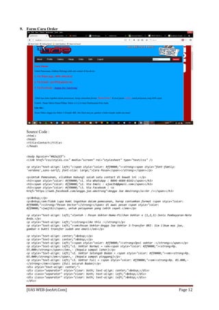 Sourcode Web Berbasis HTML, PHP, CMS, MYSQL | PDF