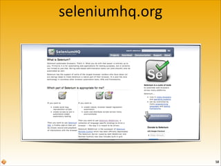 UA testing with Selenium and PHPUnit - TrueNorthPHP 2013