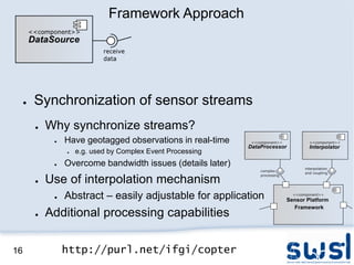 Framework Approach




     ●   Synchronization of sensor streams
         ●   Why synchronize streams?
              ●   ...