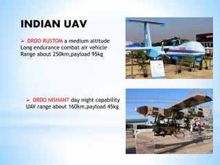 UAV(unmanned aerial vehicle) and its application | PPTX