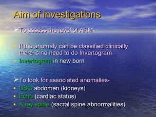 Anorectal malformations | PPT