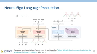 Sign Language Production Towards Sign Language Translation & Production | Xavier Giro-i-Nieto | PDF