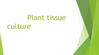 Plant tissue
culture
 