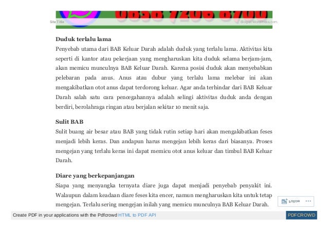 Ubat Buasir Alami - La Contoh