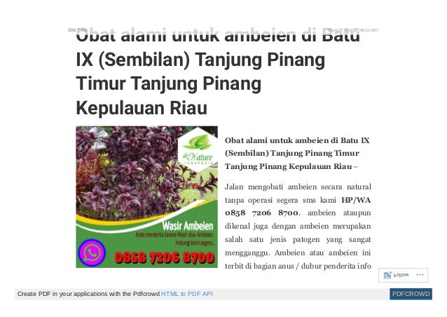 Ubat buasir tanpa pembedahan