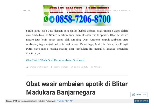 Ubat buasir tradisional