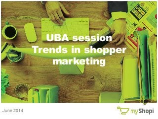 www.myShopi.be
www.myShopi.be
UBA session
Trends in shopper
marketing
June 2014
 