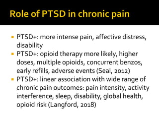  As you work with Ms. B to address PTSD sxs.
(prazosin), depression (duloxetine) and
disability (PT, OT) she reveals that...