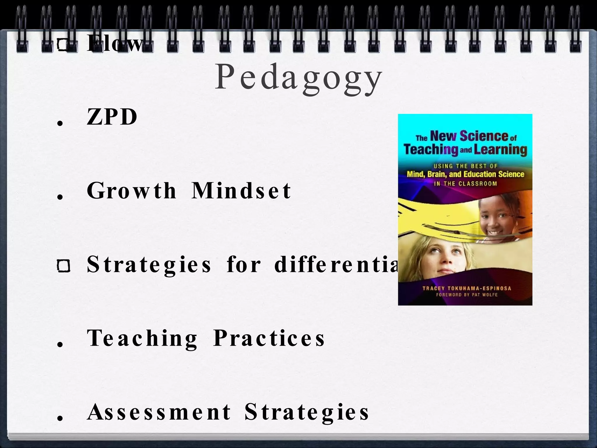Pedagogy brain based research Flow ZPD Growth Mindset Strategies for differentiation Teaching Practices Assessment Strategies 