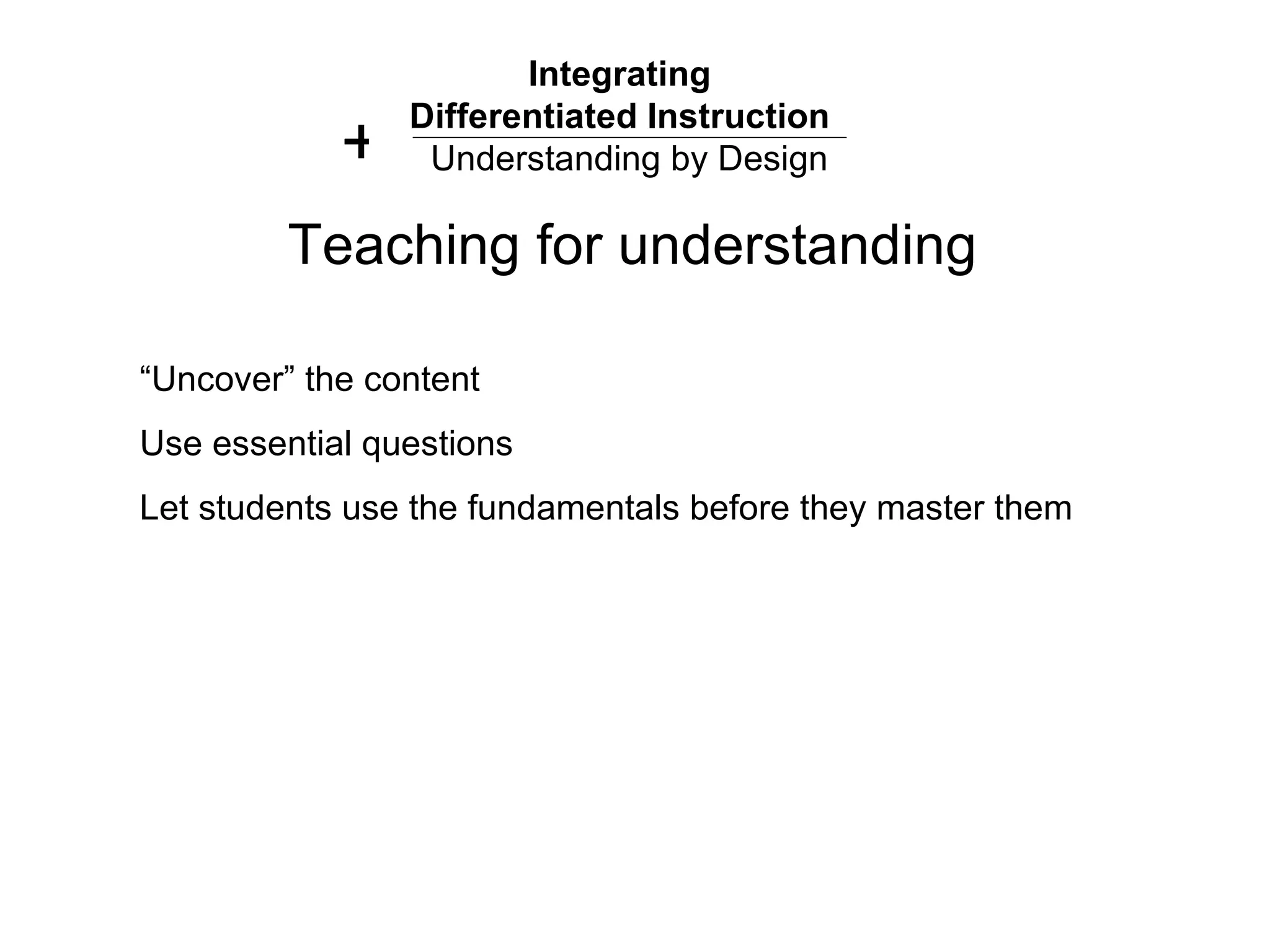 Ubd And Di Presentation | PPT