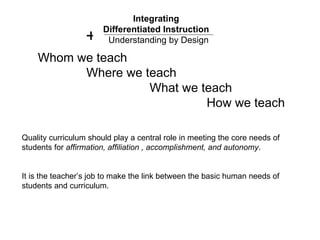 Ubd And Di Presentation | PPT