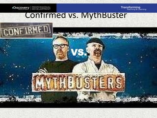 Confirmed vs. MythBuster

VS..

 