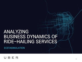 ANALYZING
BUSINESS DYNAMICS OF
RIDE-HAILING SERVICES
ECSTASIMULATION
 