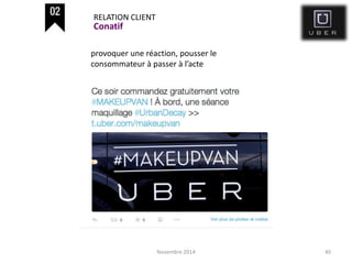 Novembre 2014 40
RELATION CLIENT
Conatif
provoquer une réaction, pousser le
consommateur à passer à l’acte
 