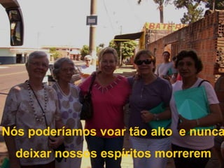 Nós poderíamos voar tão alto  e nunca deixar nossos espíritos morrerem 