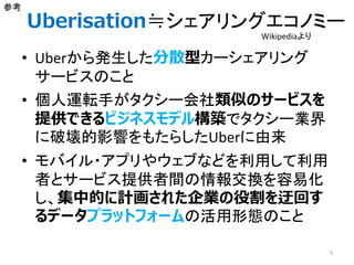 プラットフォームエコノミーの勃興(改) Uber,airbnbのビジネスモデル変革