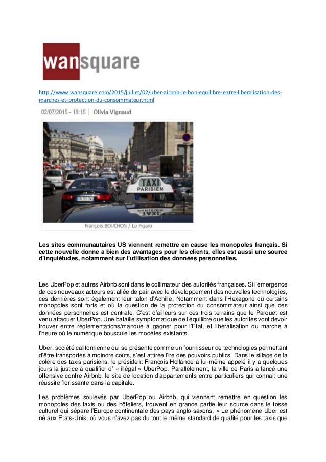 Citation Dans Wansquare Uber Airbnb Le Bon Equilibre Entre Liber Citation Dans Wansquare Uber Airbnb Le Bon Equilibre Entre Liber