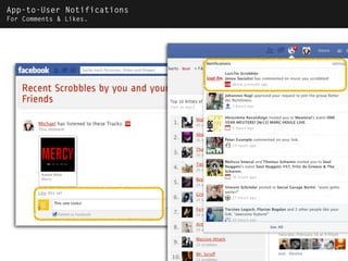 App-to-User Notifications
For Comments & Likes.
 