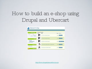 How to build an e-shop using Drupal and Ubercart ,[object Object]