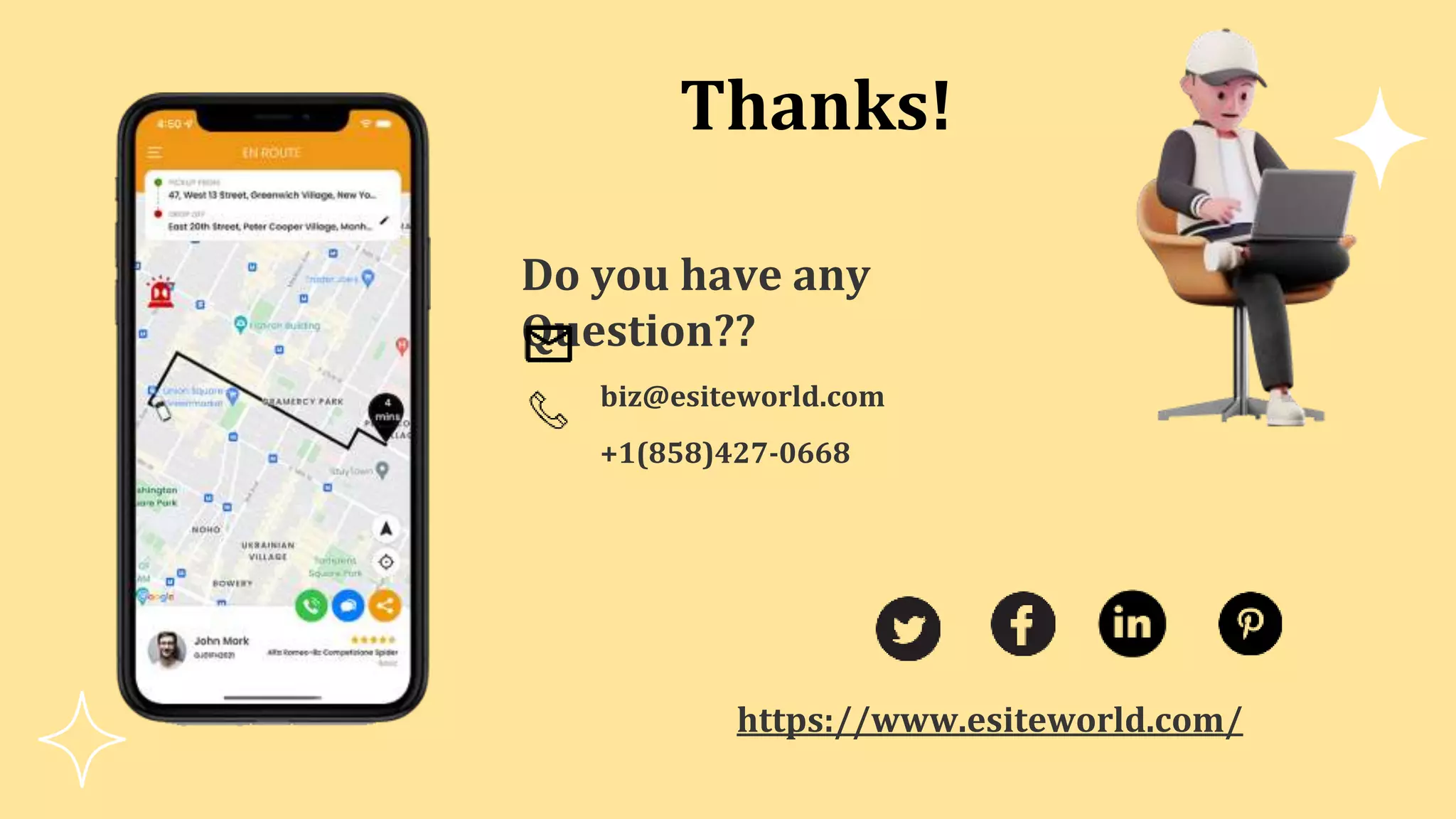 Thanks!
Do you have any
Question??
biz@esiteworld.com
+1(858)427-0668
https://www.esiteworld.com/
 