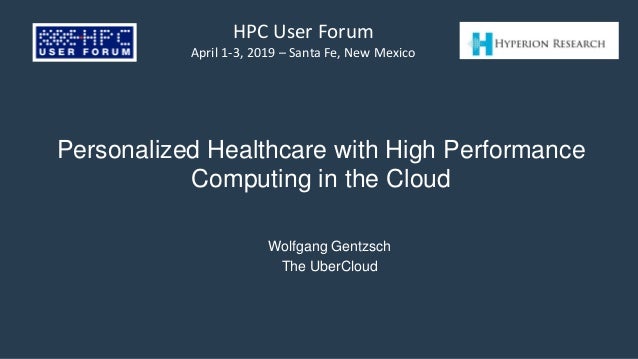 Title slide from Personalized Healthcare with HPC in Cloud presentation.