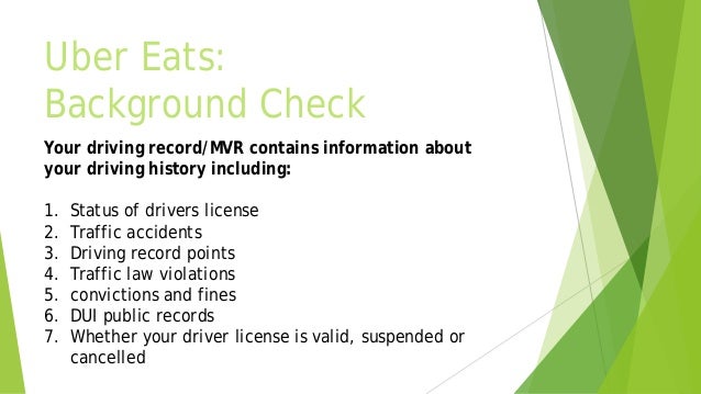 Ubereats Requirements