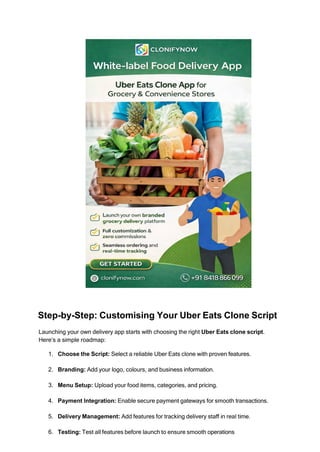 Complete Guide-Launch Your Own Uber Eats Clone App | PDF