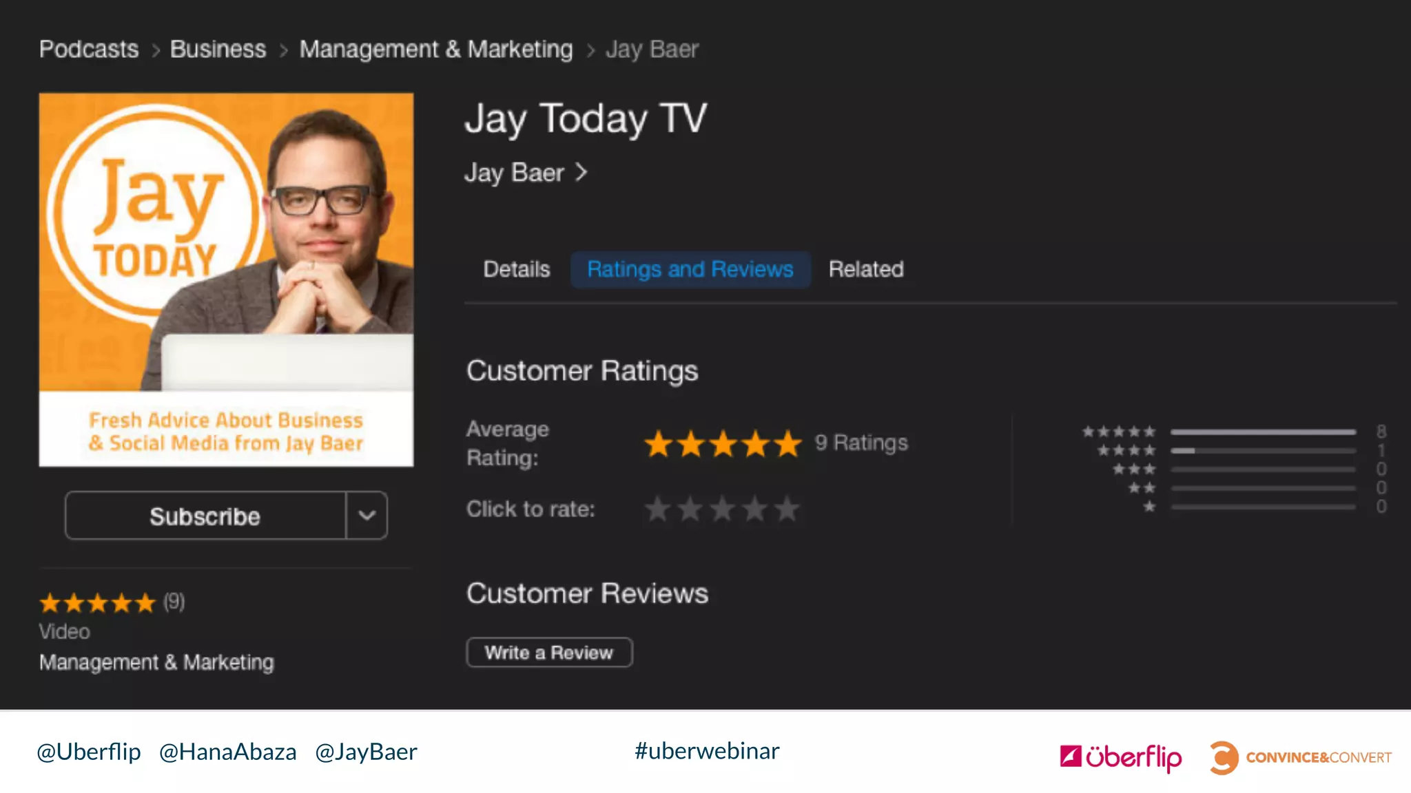 @Uberﬂip @HanaAbaza @JayBaer #uberwebinar
 
