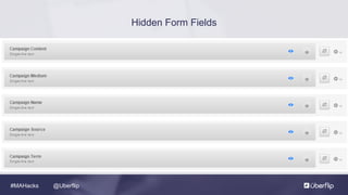 @Uberflip#MAHacks
Hidden Form Fields
 