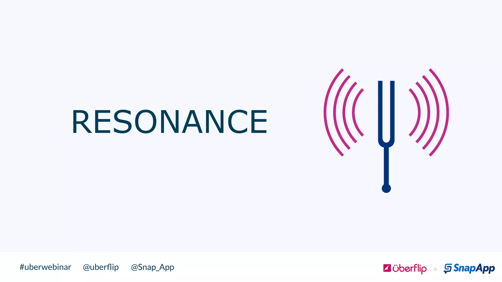 @uberﬂip @Snap_App#uberwebinar
RESONANCE
 