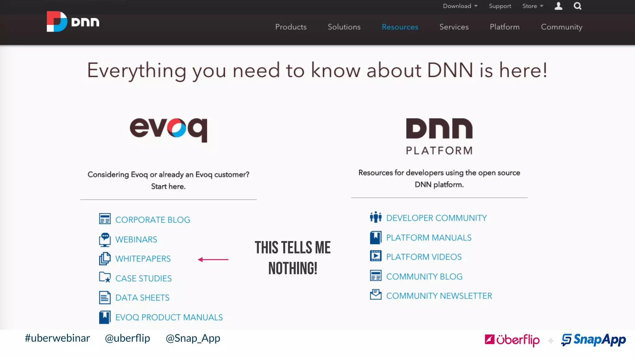@uberﬂip @Snap_App#uberwebinar
This tells me
nothing!
 