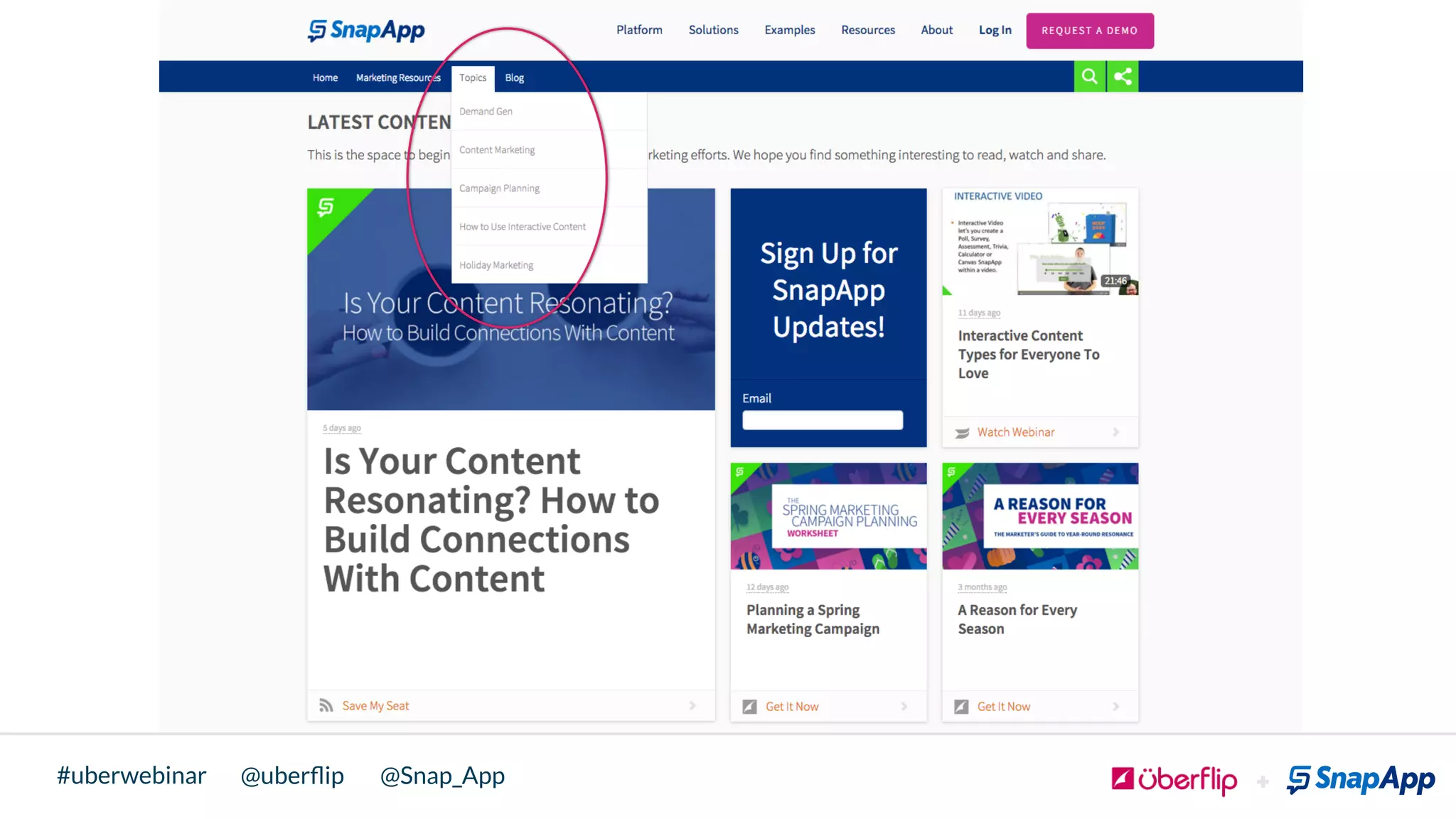 @uberﬂip @Snap_App#uberwebinar
 