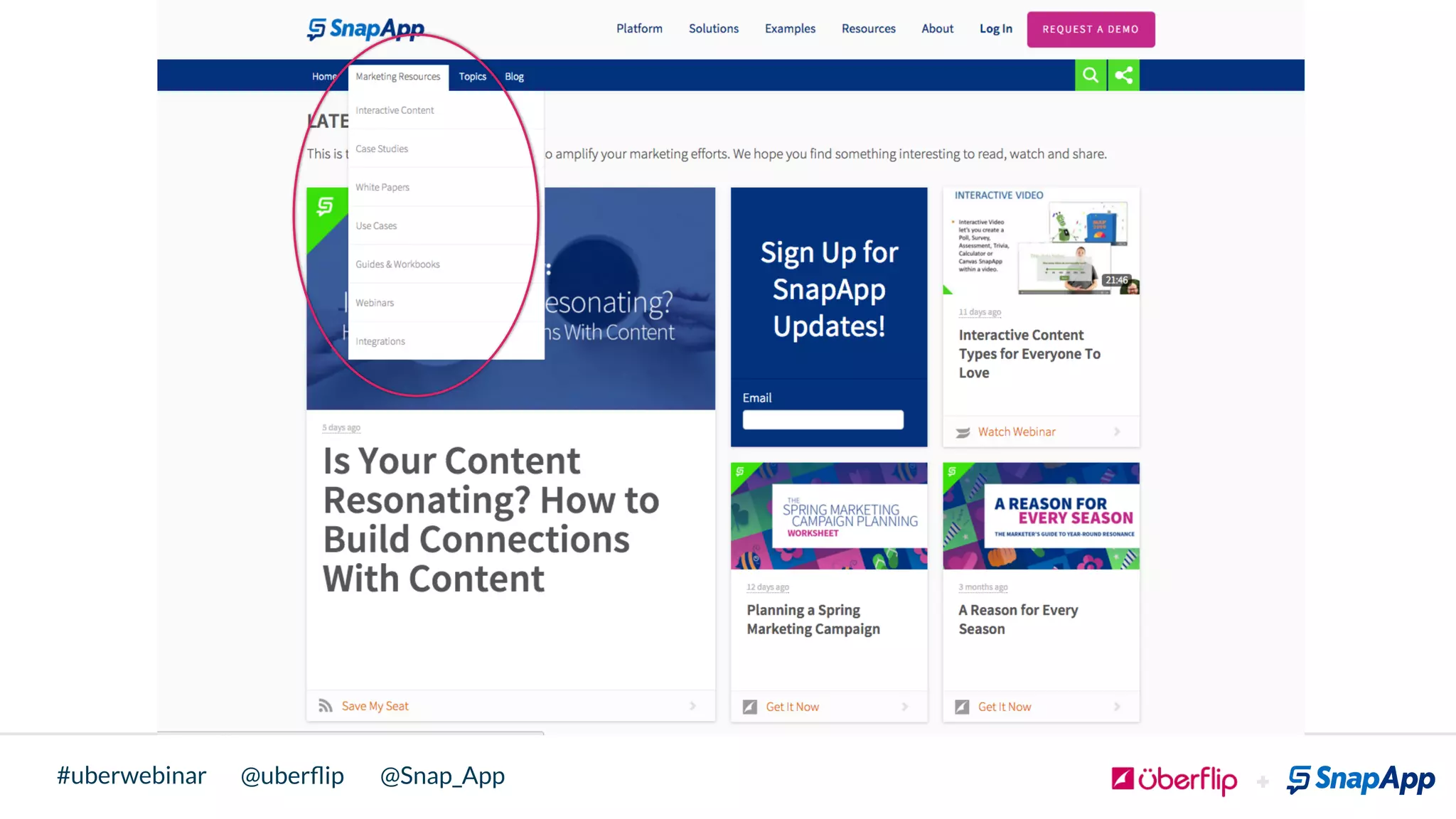 @uberﬂip @Snap_App#uberwebinar
 