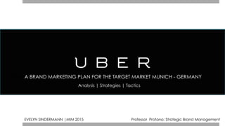 IBBAAA BRAND MARKETING PLAN FOR THE TARGET MARKET MUNICH - GERMANY
Analysis | Strategies | Tactics
EVELYN SINDERMANN |MIM 2015 Professor Protano: Strategic Brand Management
 