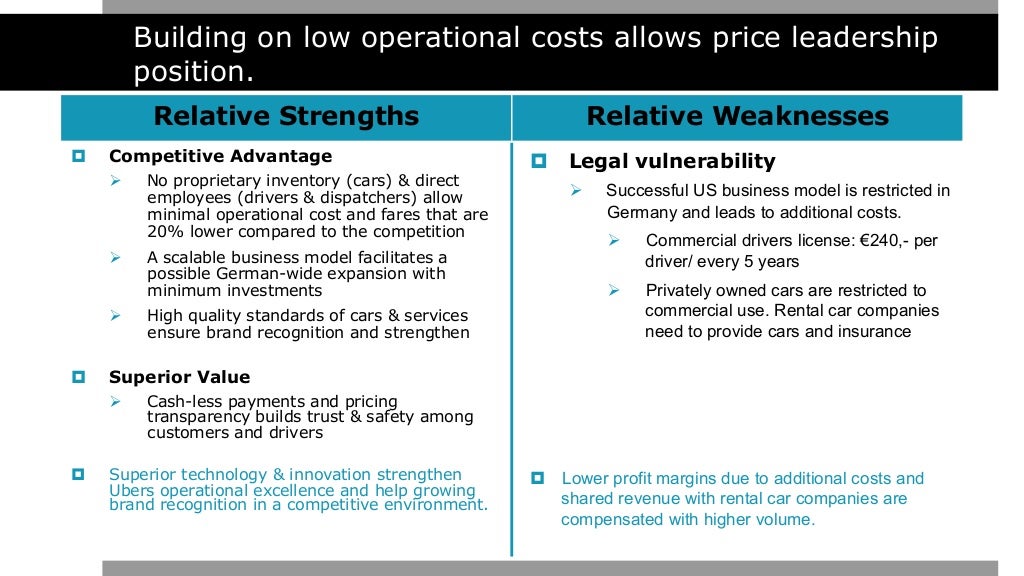 Building on low operational costs Building on low operational costs