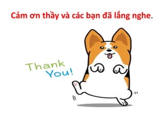 Cảm ơn thầy và các bạn đã lắng nghe.
 