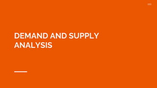 DEMAND AND SUPPLY
ANALYSIS
 
