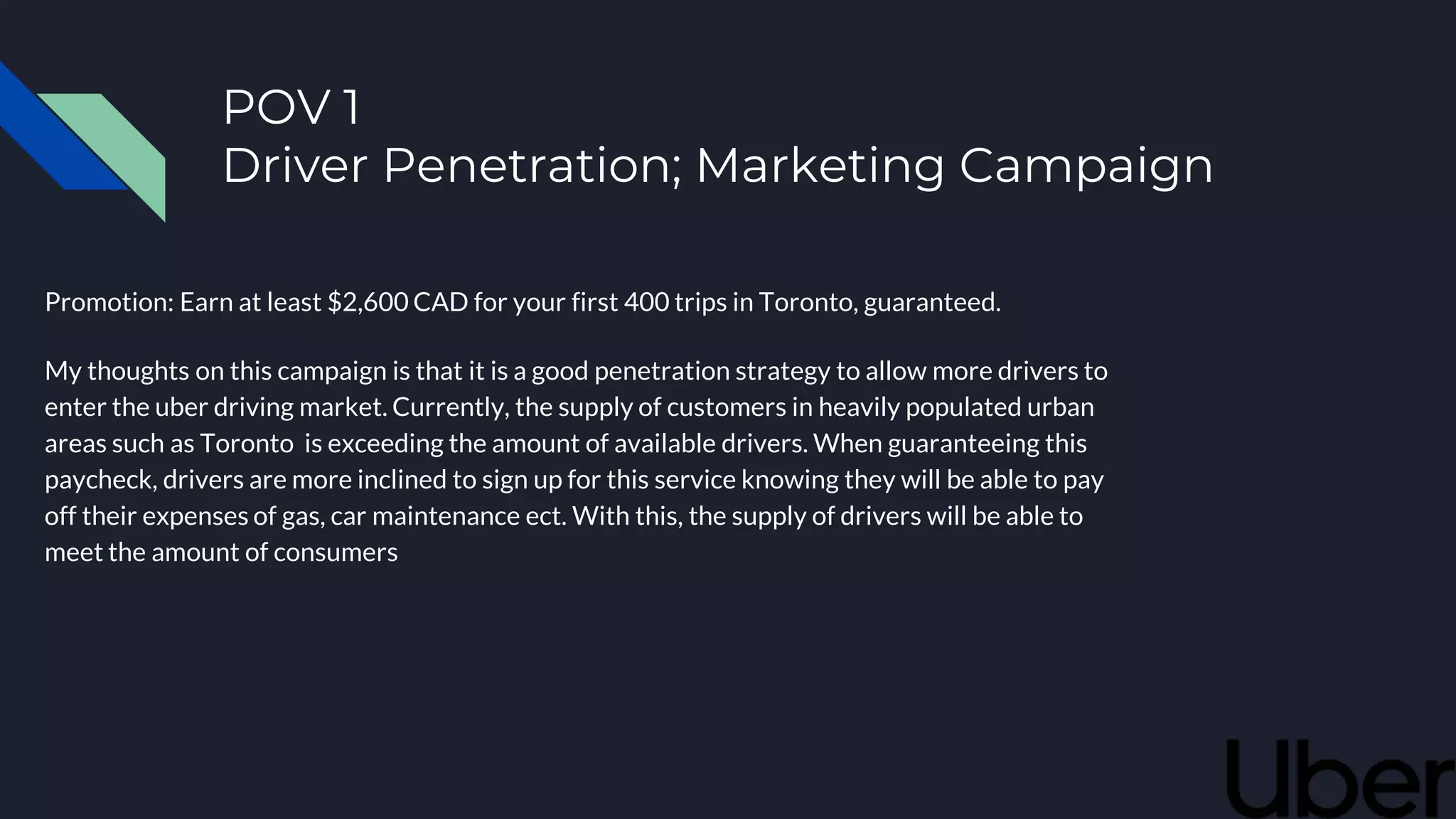 Uber Promotion Strategy Uber marketing pov | PPTX
