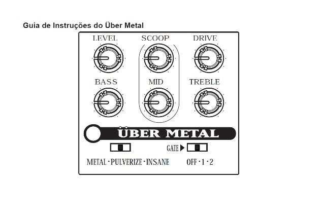 Manual do pedal de efeito UBERMETAL Line6 (PORTUGUÊS)