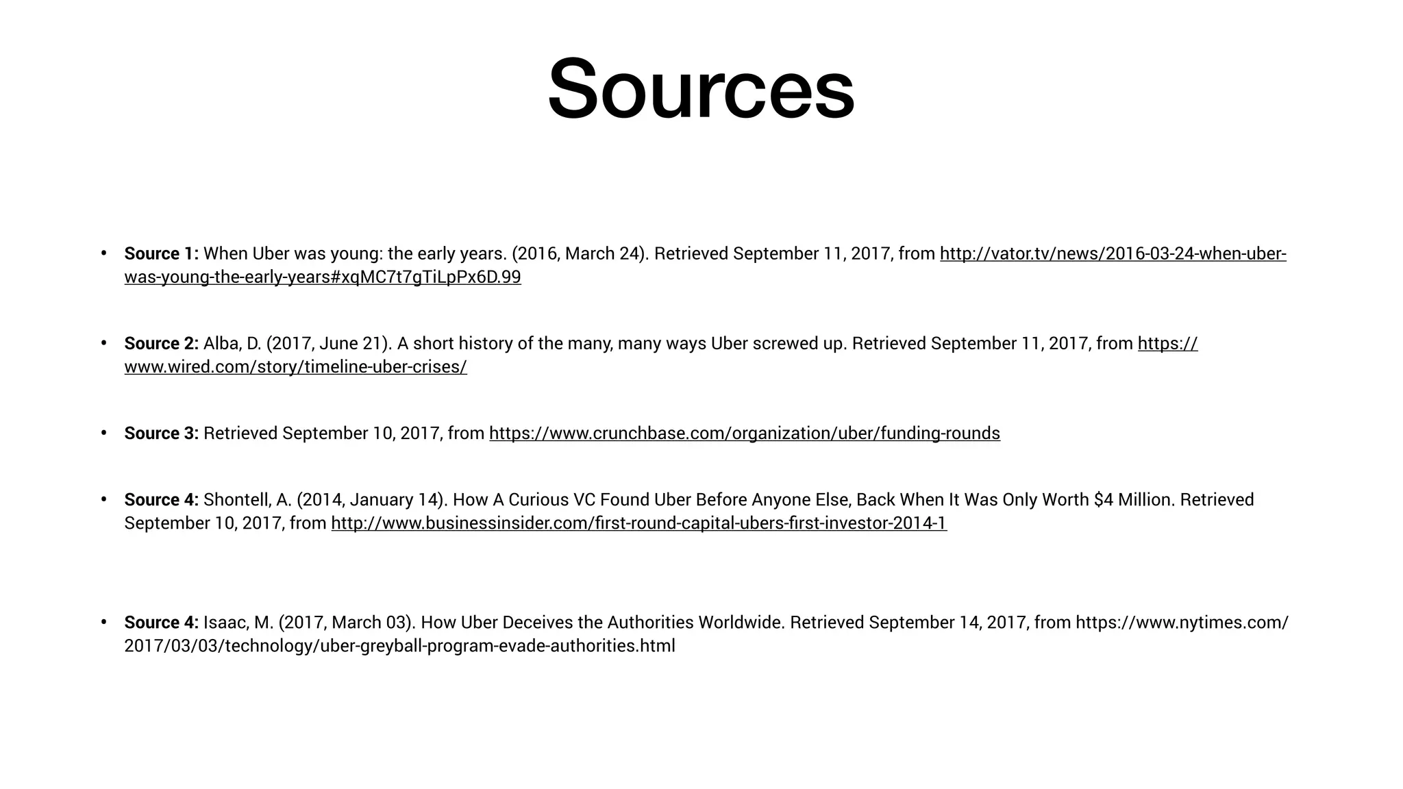 Ubers Current "molecule"
The People
The Problem
The Solution
Addresses
• People want services
instantly from the
comfort of their
phones
• People want a job
they can do when
they want
• Cab’s are hard to ﬁnd.
• Take out places, require
awkward interactions.
• Jobs with flexible
schedules and low entry
points are hard to ﬁnd.
• Create an on demand
service app, starting with
cars.
• Allow almost anyone one
to drive for your company.
 
